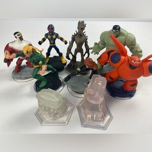 Disney Infinity 2.0 Marvel Figures Lot Of 9 Spiderman Venom Hulk Groot Rocket